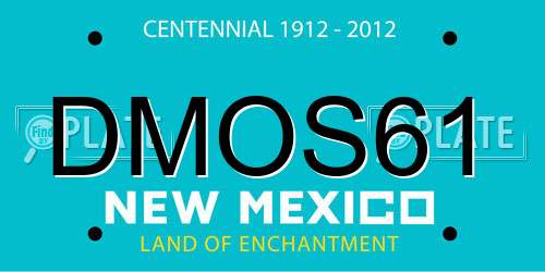DMOS61 New Mexico License Plate