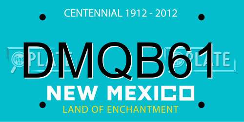 DMQB61 New Mexico License Plate