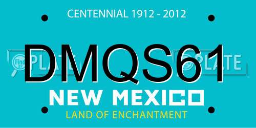 DMQS61 New Mexico License Plate