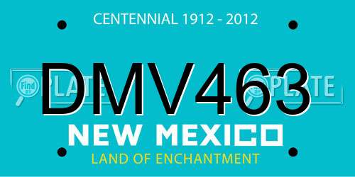 DMV463 New Mexico License Plate