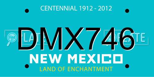 DMX746 New Mexico License Plate
