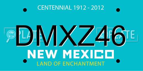 DMXZ46 New Mexico License Plate