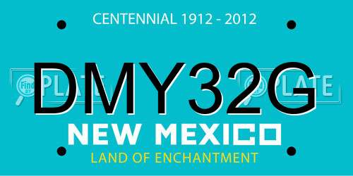 DMY32G New Mexico License Plate