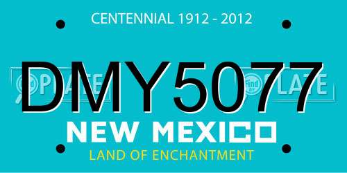DMY5077 New Mexico License Plate