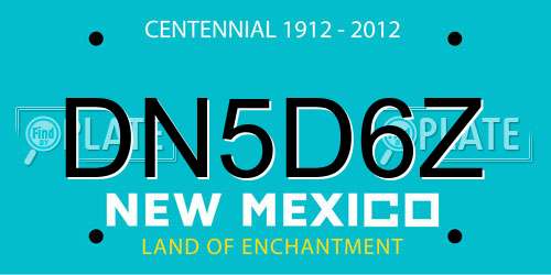 DN5D6Z New Mexico License Plate