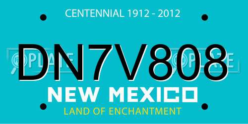 DN7V808 New Mexico License Plate