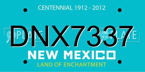 DNX7337 New Mexico License Plate