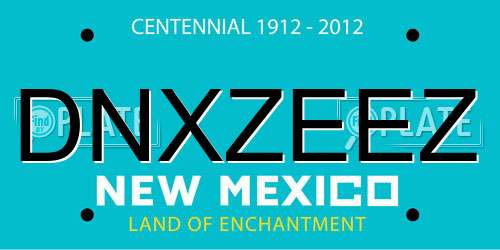 DNXZEEZ New Mexico License Plate