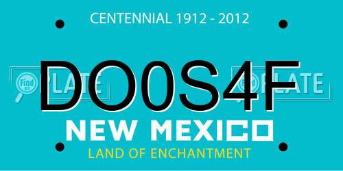 DO0S4F New Mexico License Plate