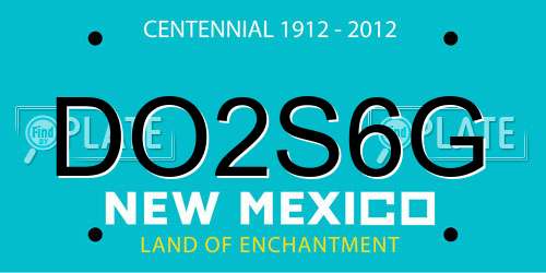 DO2S6G New Mexico License Plate