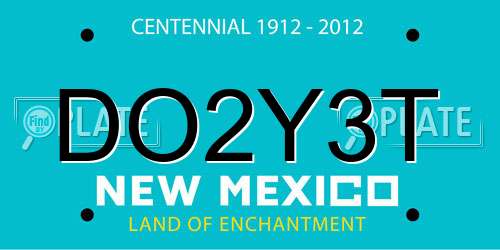 DO2Y3T New Mexico License Plate