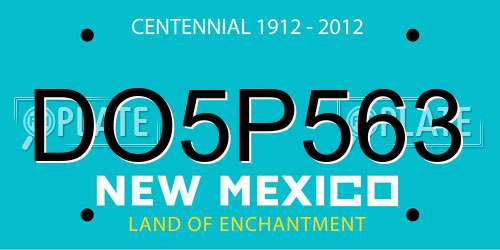 DO5P563 New Mexico License Plate