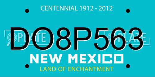 DO8P563 New Mexico License Plate