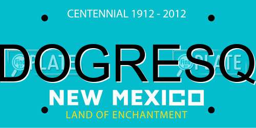 DOGRESQ New Mexico License Plate