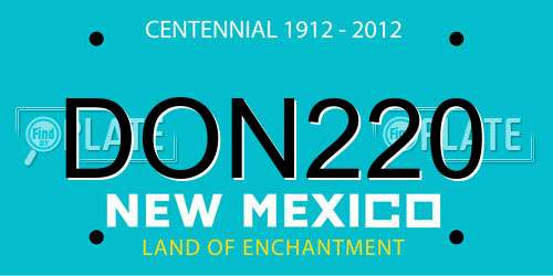 DON220 New Mexico License Plate