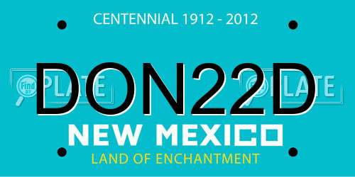 DON22D New Mexico License Plate