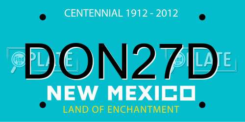 DON27D New Mexico License Plate