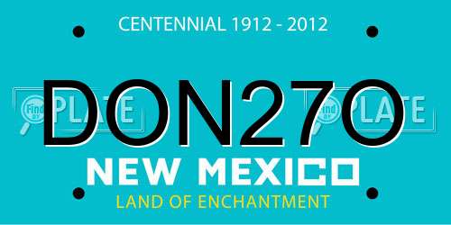 DON27O New Mexico License Plate