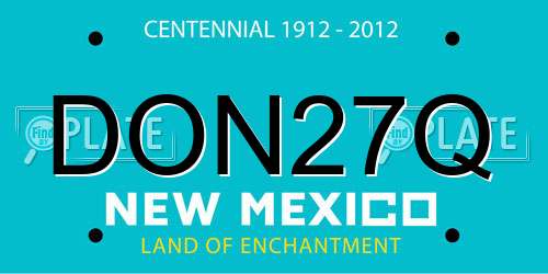 DON27Q New Mexico License Plate