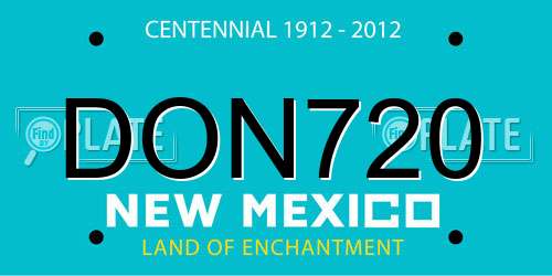 DON720 New Mexico License Plate