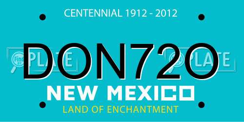 DON72O New Mexico License Plate