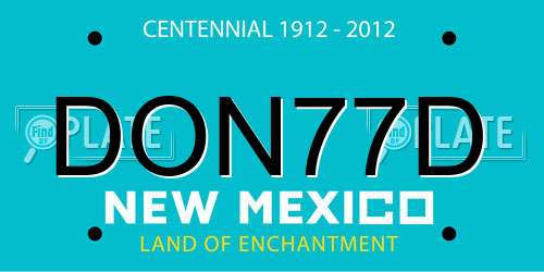 DON77D New Mexico License Plate