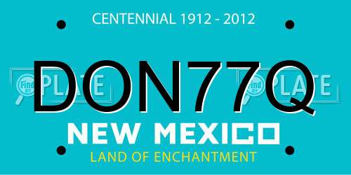 DON77Q New Mexico License Plate