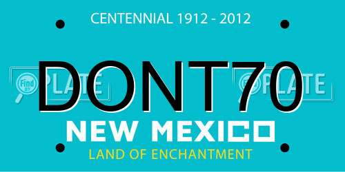 DONT70 New Mexico License Plate