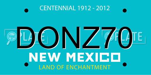 DONZ70 New Mexico License Plate