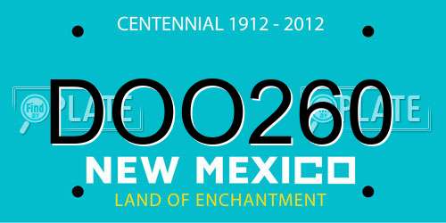 DOO260 New Mexico License Plate
