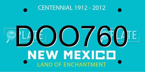 DOO760 New Mexico License Plate