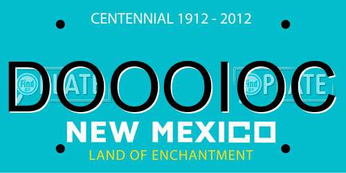 DOOOIOC New Mexico License Plate