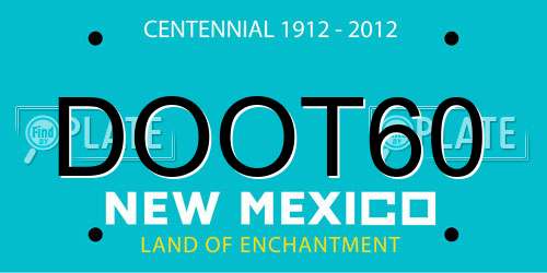 DOOT60 New Mexico License Plate