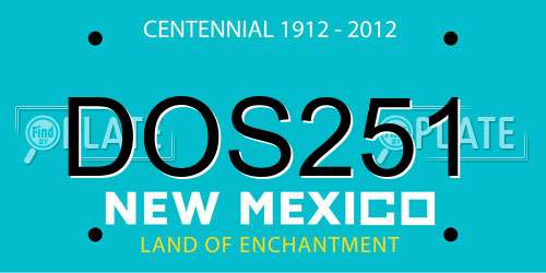 DOS251 New Mexico License Plate