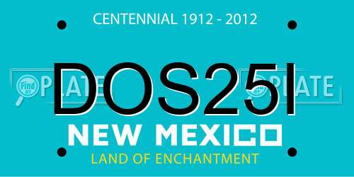DOS25I New Mexico License Plate