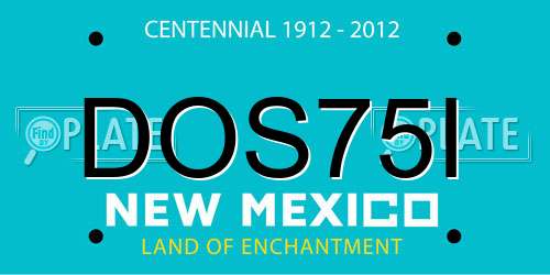 DOS75I New Mexico License Plate