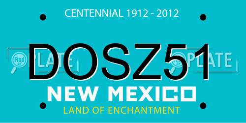 DOSZ51 New Mexico License Plate