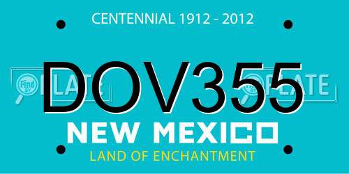 DOV355 New Mexico License Plate