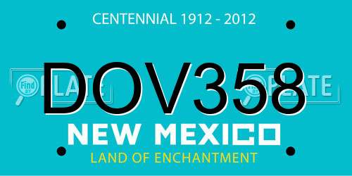 DOV358 New Mexico License Plate