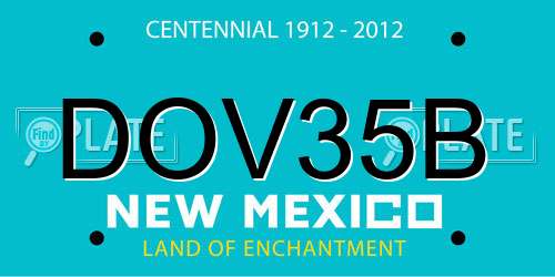 DOV35B New Mexico License Plate