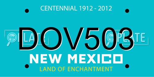 DOV503 New Mexico License Plate