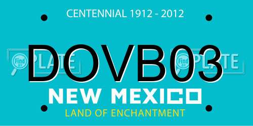 DOVB03 New Mexico License Plate