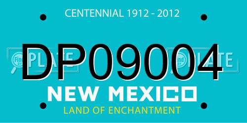 DP09004 New Mexico License Plate