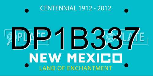 DP1B337 New Mexico License Plate