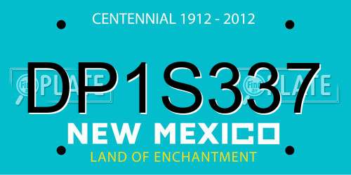 DP1S337 New Mexico License Plate