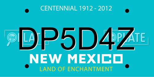 DP5D4Z New Mexico License Plate