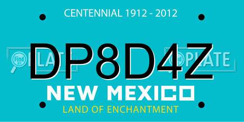 DP8D4Z New Mexico License Plate