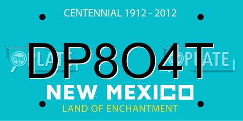 DP8O4T New Mexico License Plate