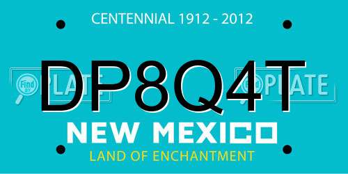 DP8Q4T New Mexico License Plate
