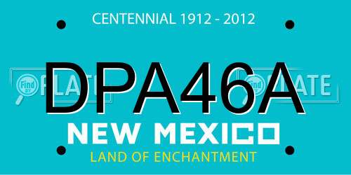 DPA46A New Mexico License Plate